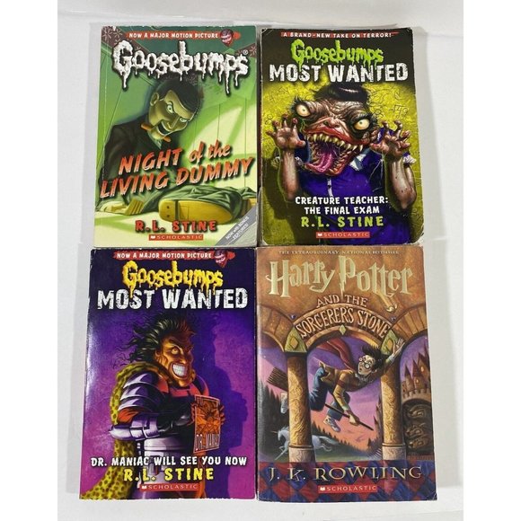 RL Stine Goosebumps Paperback Books Harry Potter Sorcers Stone Scary Fiction - Picture 1 of 3